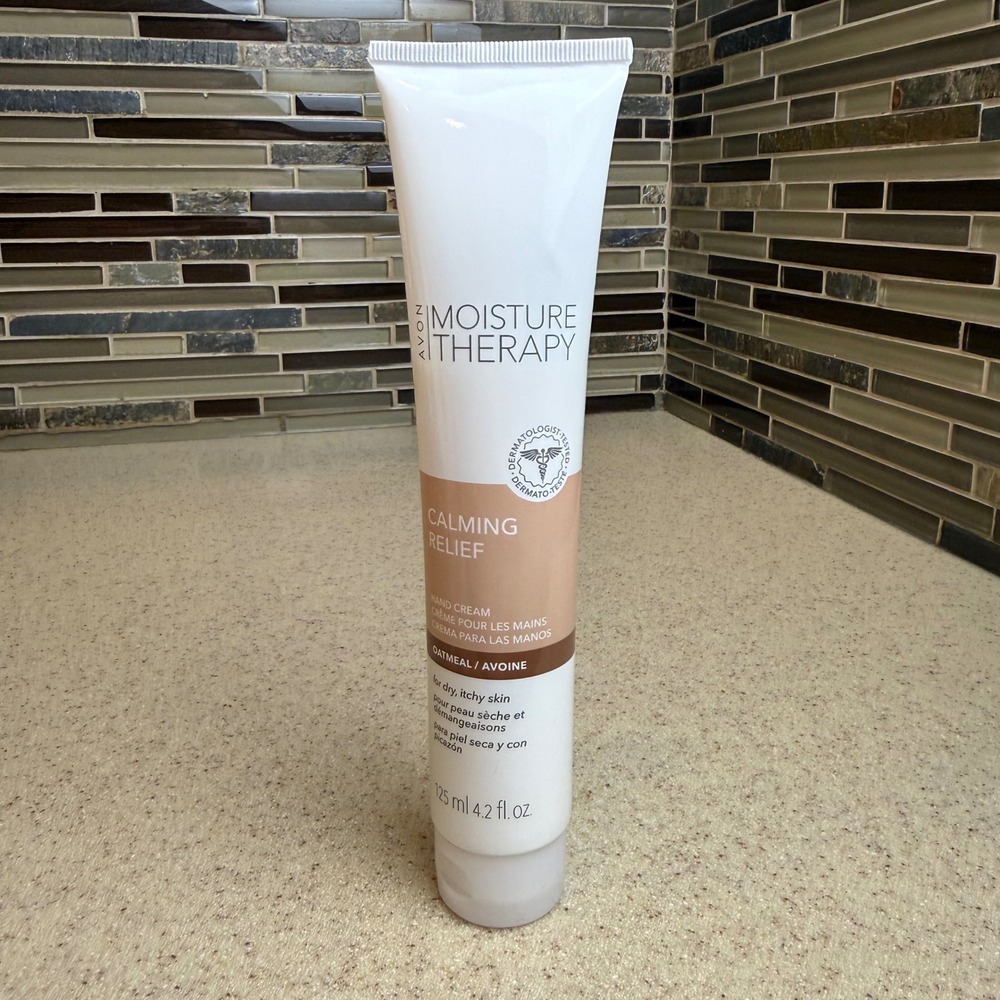 Avon Moisture Therapy Calming Relief Hand Cream Oatmeal Fragrance Free 4.2oz New